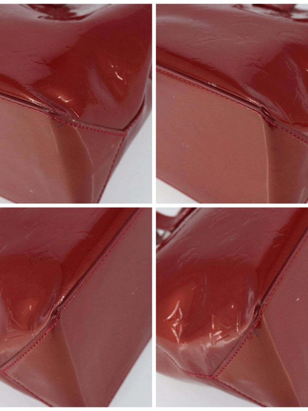 LOUIS VUITTON Vernis Wilshire PM Hand Bag Pomme D'amour - Picture 14 of 16